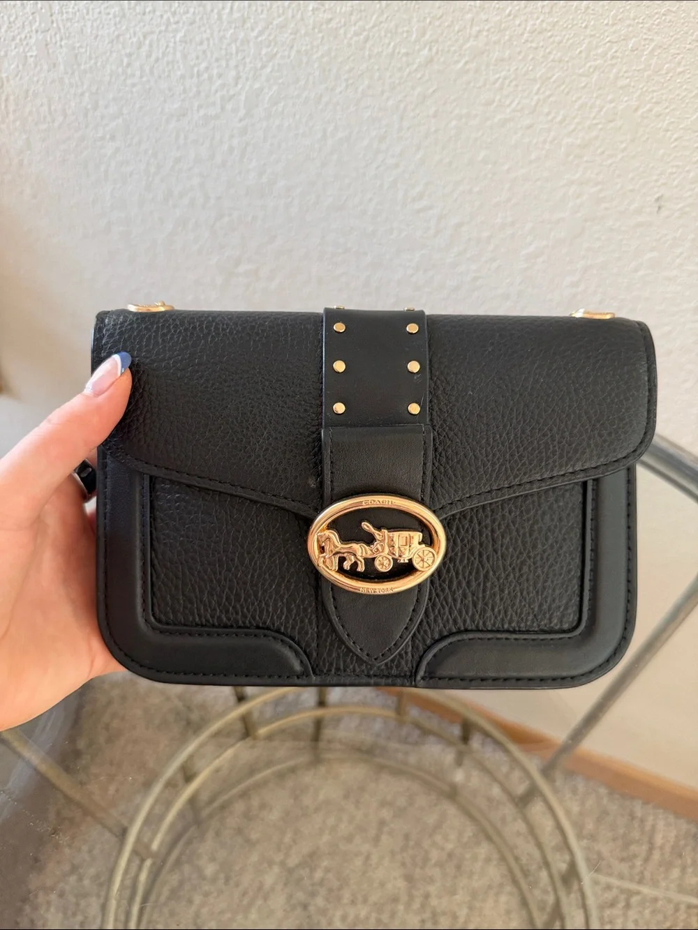 Coach sleek black